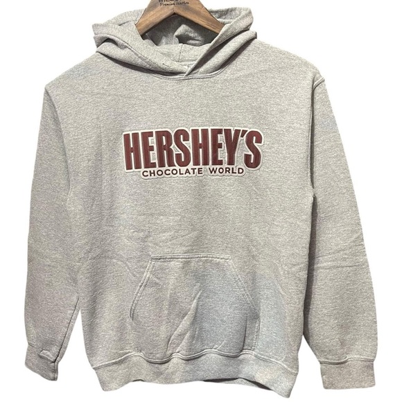 vintage 2000s Hershey’s chocolate world amusement park graphic sweatshirt hoodie - Picture 1 of 8